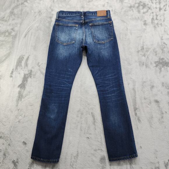 GAP Denim Jeans Womens 29X30 Blue Slim Straight Vintage Deep Blue Sea Mid Rise - Picture 2 of 11